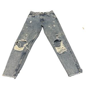Zara Trafaluc Distressed Straight Leg Jeans Grunge Y2K Women’s 2